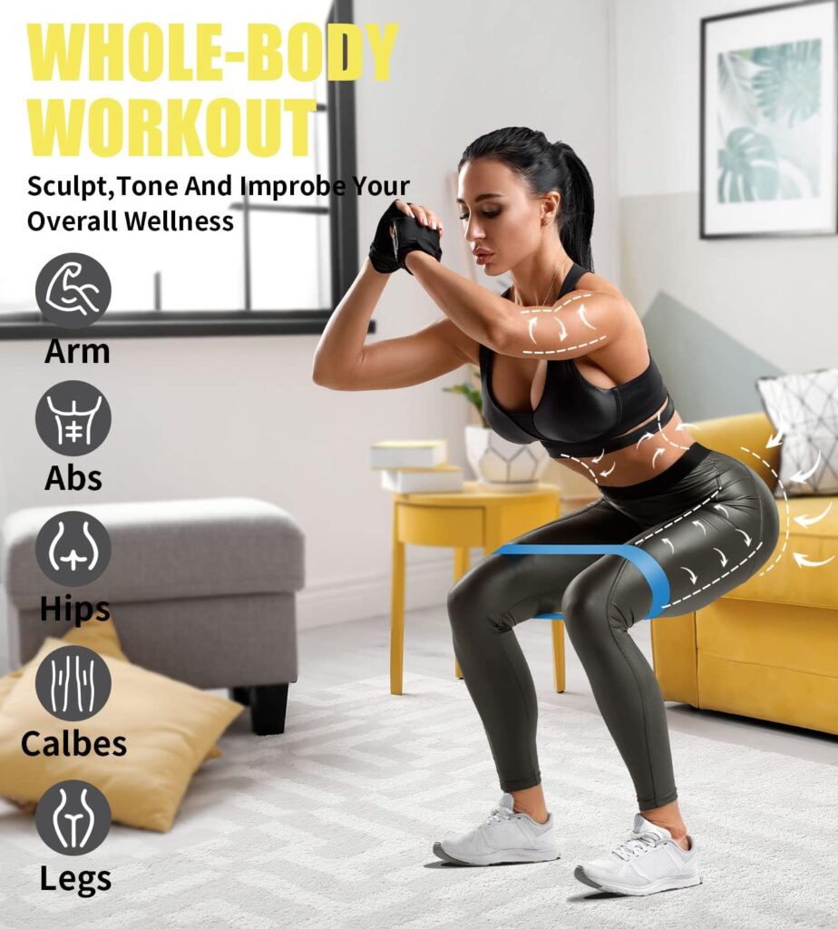 Resistance Bands Set - Exercise Bands with 8 Resistance Levels,Booty Loop Bands for Leg and Butt,Workout Bands for Physical Therapy,Yoga,Pilates,Rehab,Stretching and Home Workout