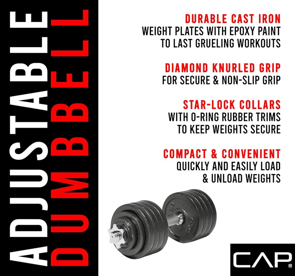 CAP Barbell Adjustable Dumbbell Weight Set | Multiple Options