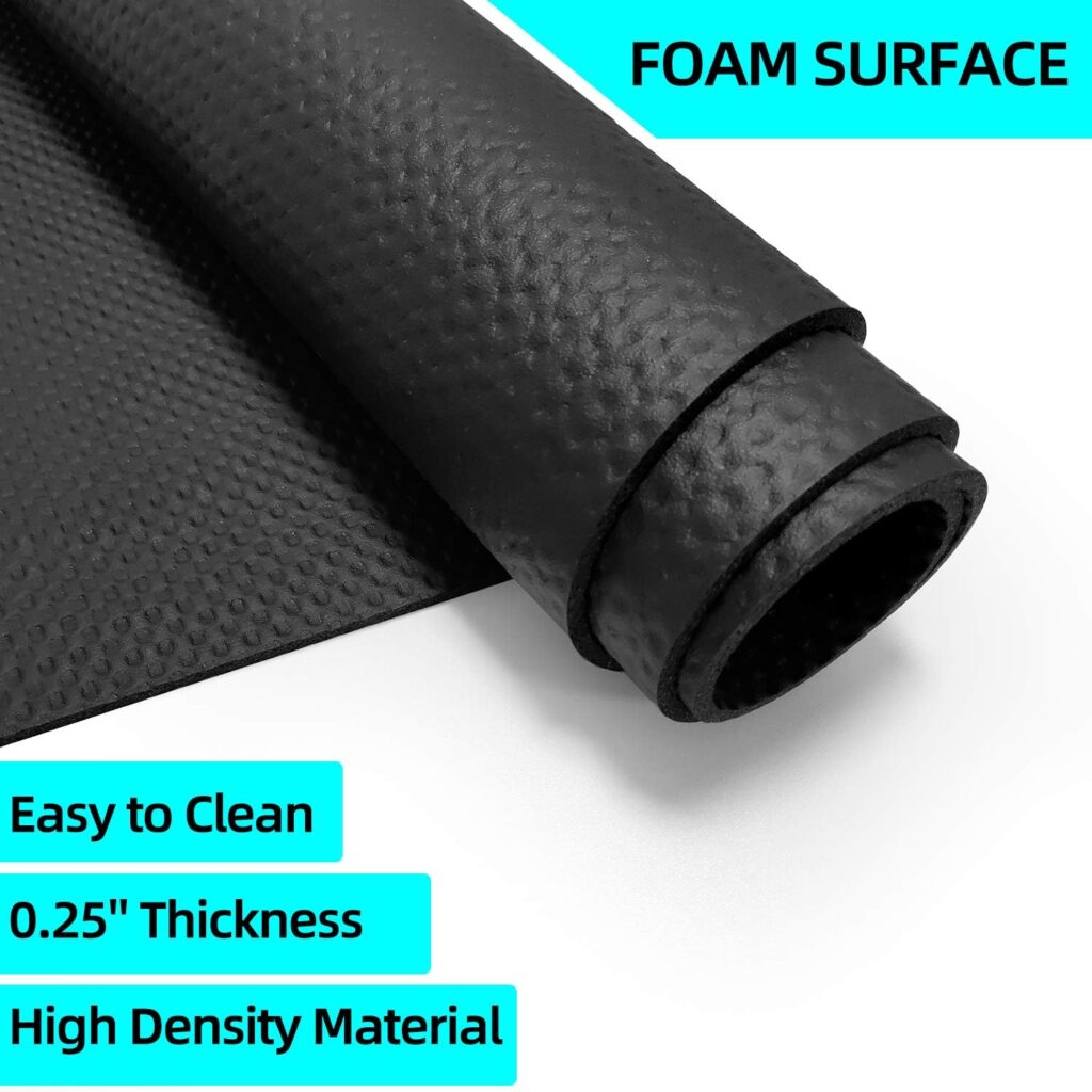 Exercise Equipment Mat - Treadmill Mat, Stationary Bike Mat, Exercise Mat, Gym Equipment Waterproof Mat, Jump Rope Mat Use On Hardwood Floors and Carpet Protection （Small - 48 X 25）