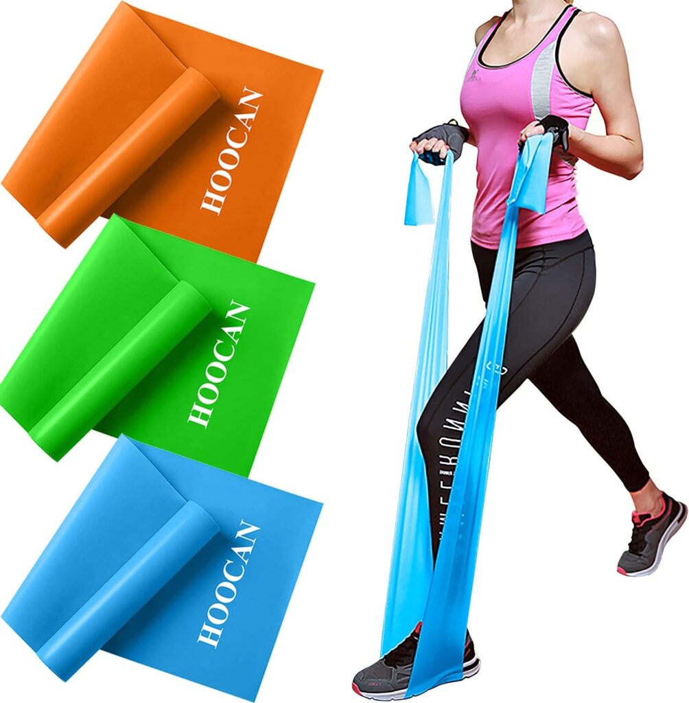 Hoocan Resistance Bands Elastic Exercise Bands Set for Recovery, Physical Therapy, Yoga, Pilates, Rehab,Fitness,Strength Training