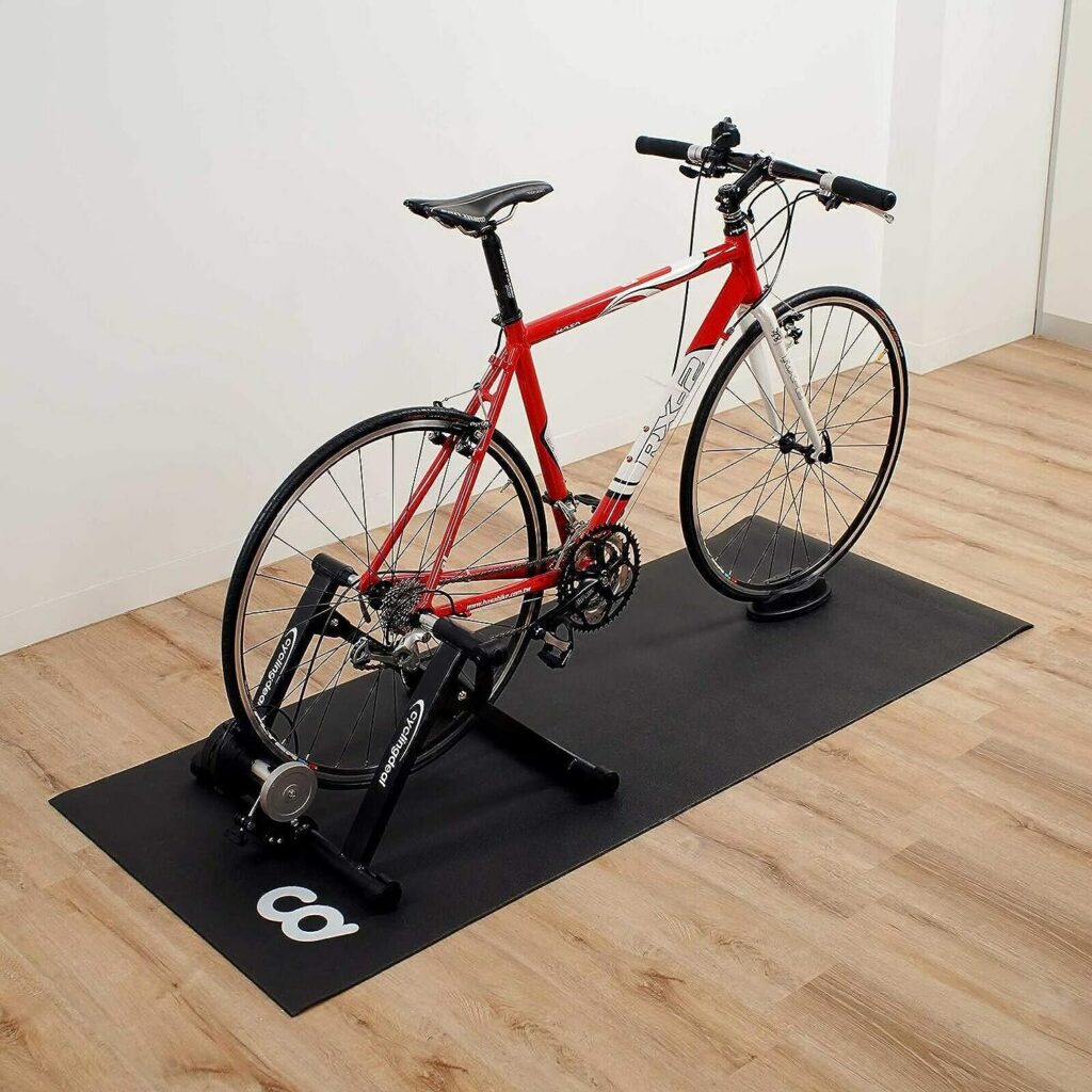 CyclingDeal Bike Bicycle Trainer Floor Mat - Suits Ergo Mag Fluid for Indoor Cycles Stepper Compatible with Indoor Bikes - Floor Thick Mats for Exercise Equipment - Gym Flooring