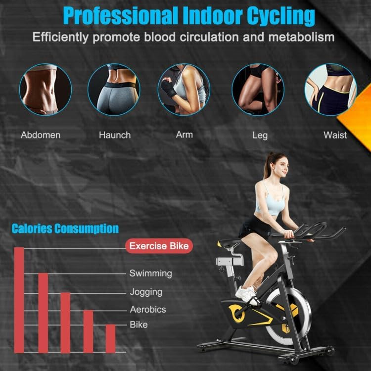 LazyFit™ Magnetic Exercise Bike Fixed Belt Drive Indoor Bicycle