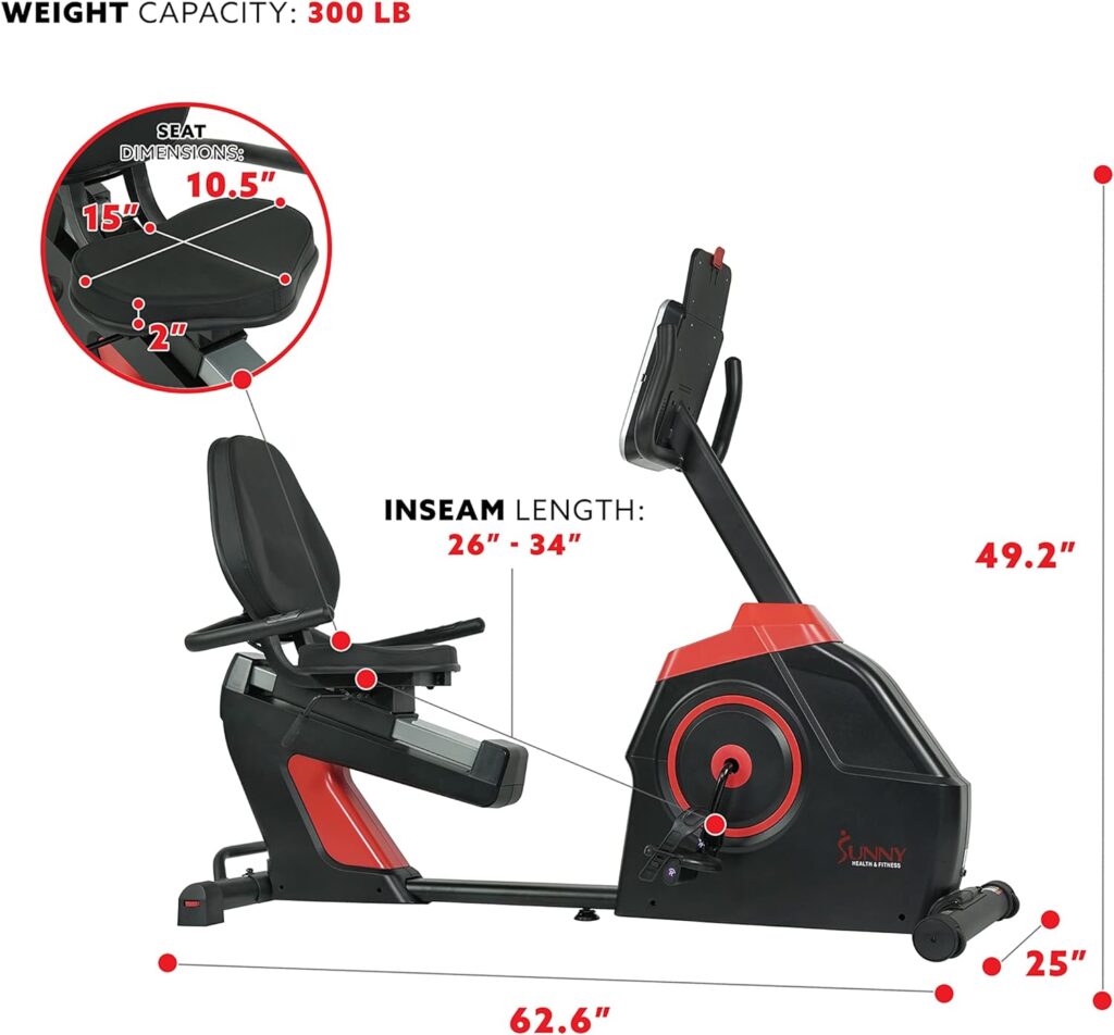 Sunny Health  Fitness Evo-Fit Cardio Recumbent Bike - SF-RB4954