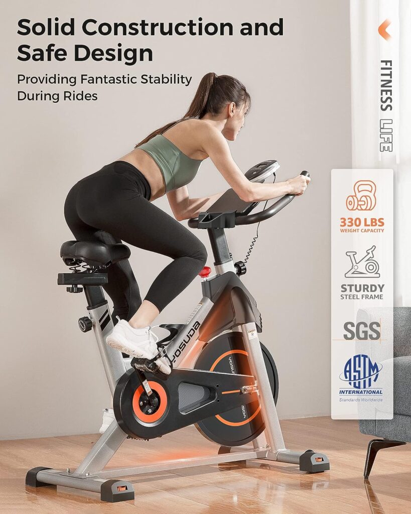 YOSUDA Indoor Cycling Bike/Magnetic Stationary Bike - Cycle Bike with Ipad Mount  Comfortable Seat Cushion