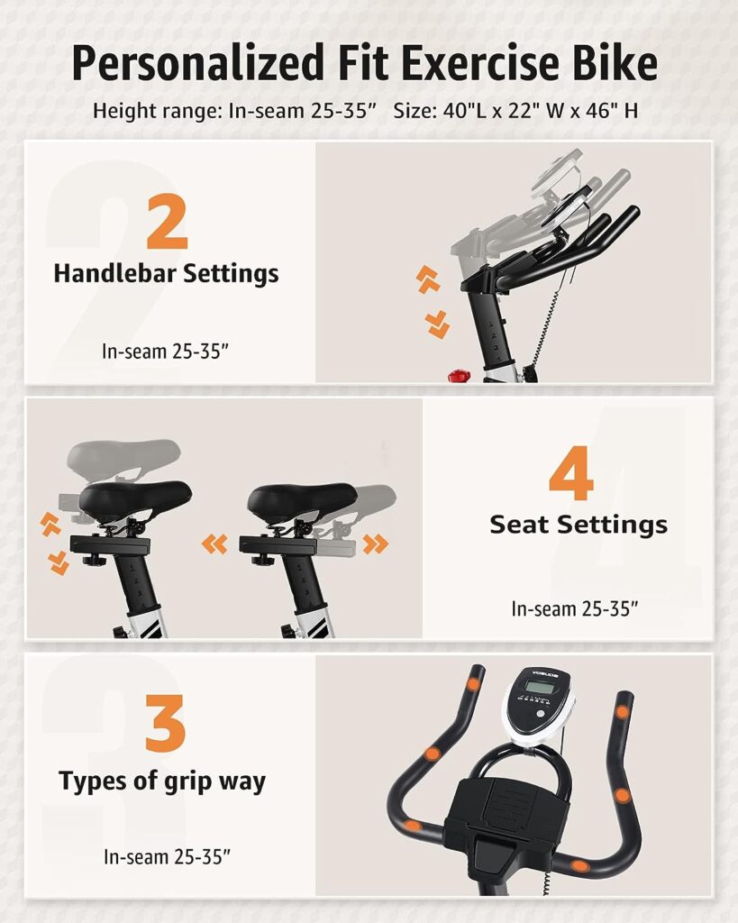 YOSUDA Indoor Cycling Bike/Magnetic Stationary Bike - Cycle Bike with Ipad Mount  Comfortable Seat Cushion