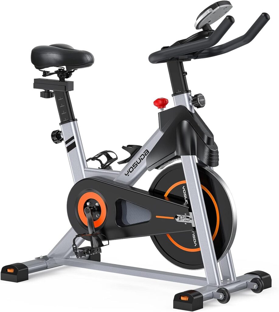 YOSUDA Indoor Cycling Bike/Magnetic Stationary Bike - Cycle Bike with Ipad Mount  Comfortable Seat Cushion