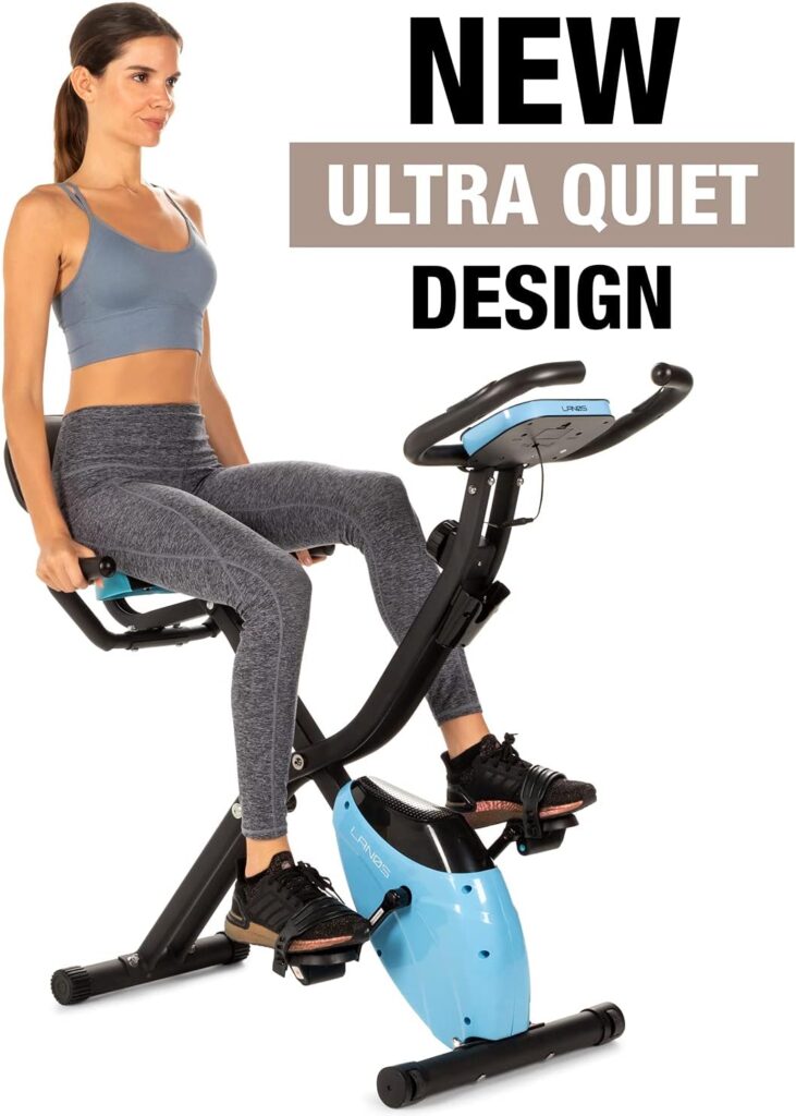 Amazon.com : LANOS Workout Bike For Home - 2 In 1 Recumbent Exercise Bike and Upright Indoor Cycling Bike Positions, 10 Level Magnetic Resistance Exercise Bike, Foldable Stationary Bike Machine, Fitness Bike : Sports  Outdoors