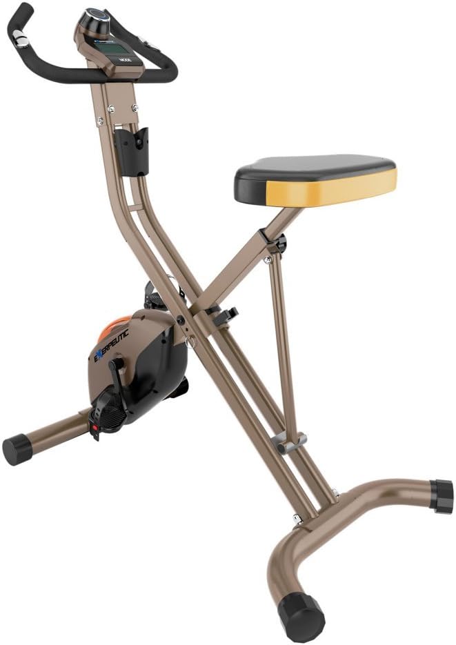 Exerpeutic Gold Heavy Duty Foldable Exercise Bike with 400 lbs Weight Capacity