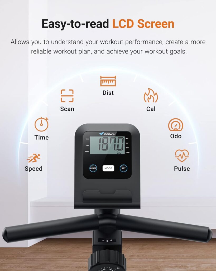 MERACH Recumbent Exercise Bike for Home with Smart Bluetooth and Exclusive App Connectivity, LCD, Heart Rate Handle, Magnetic Recumbent Bikes S08/S19