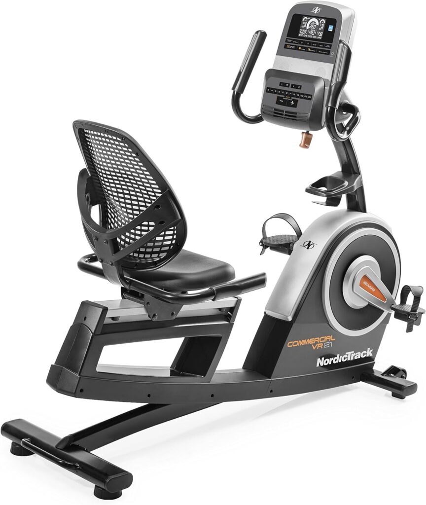 NordicTrack Commercial VR21 Smart Recumbent Exercise Bike with 25 Digital Resistance Levels, Compatible with iFIT Personal Training