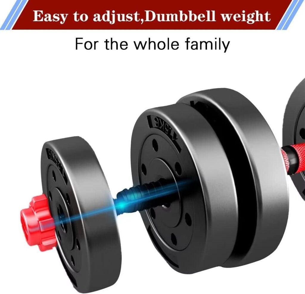 BCBIG Adjustable-Dumbbells-Sets, 20/30/40/60/80lbs Free Weights-Dumbbells Set of 2 Convertible To Barbell A Pair of Lightweight for Home Gym,Women and Men Equipment