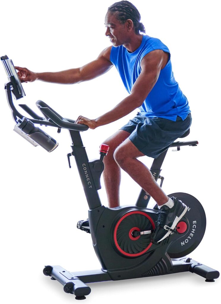 Echelon Fitness - Exercise Bike - Smart Connect Workout Bike - Magnetic Resistance Mechanism - Stationary Bikes with Speed Monitor  Adjustable Seat - Indoor Bike - Bluetooth Connectivity -136 KG