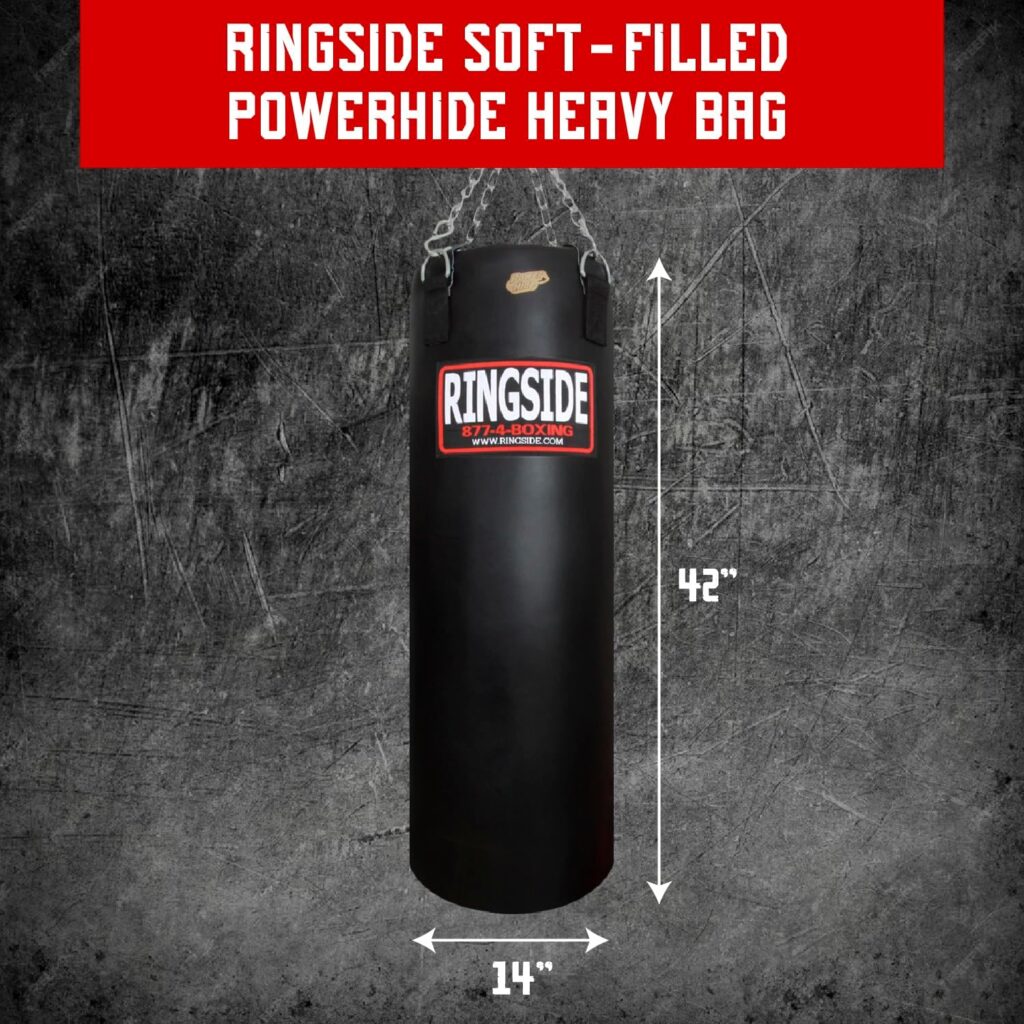 Ringside 100-pound Powerhide Boxing Punching Heavy Bag (Soft Filled) Black, 100 LBS